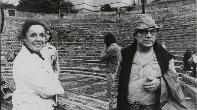 Giorgio Albertazzi e Anna Proclemer al teatro Romano di Fiesole per lo spettacolo Peer Gynt - Fonte: Archivio storico del Comune
