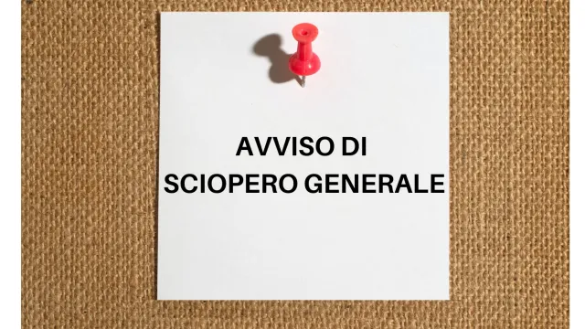 avviso di sciopero generale