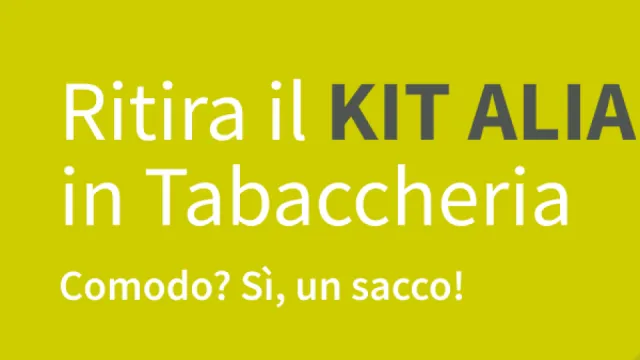 ritira il kit Alia in tabaccheria